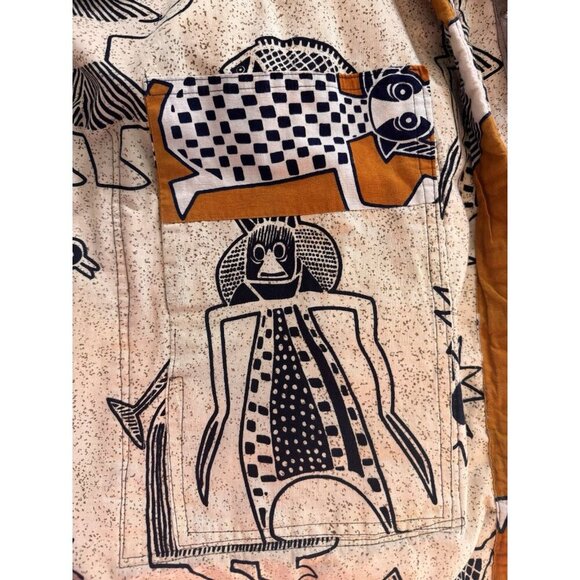 Rare Handmade One-of-A-Kind African Tribal Jacket Reversible Dindga Cowrie Shell - Picture 3 of 16
